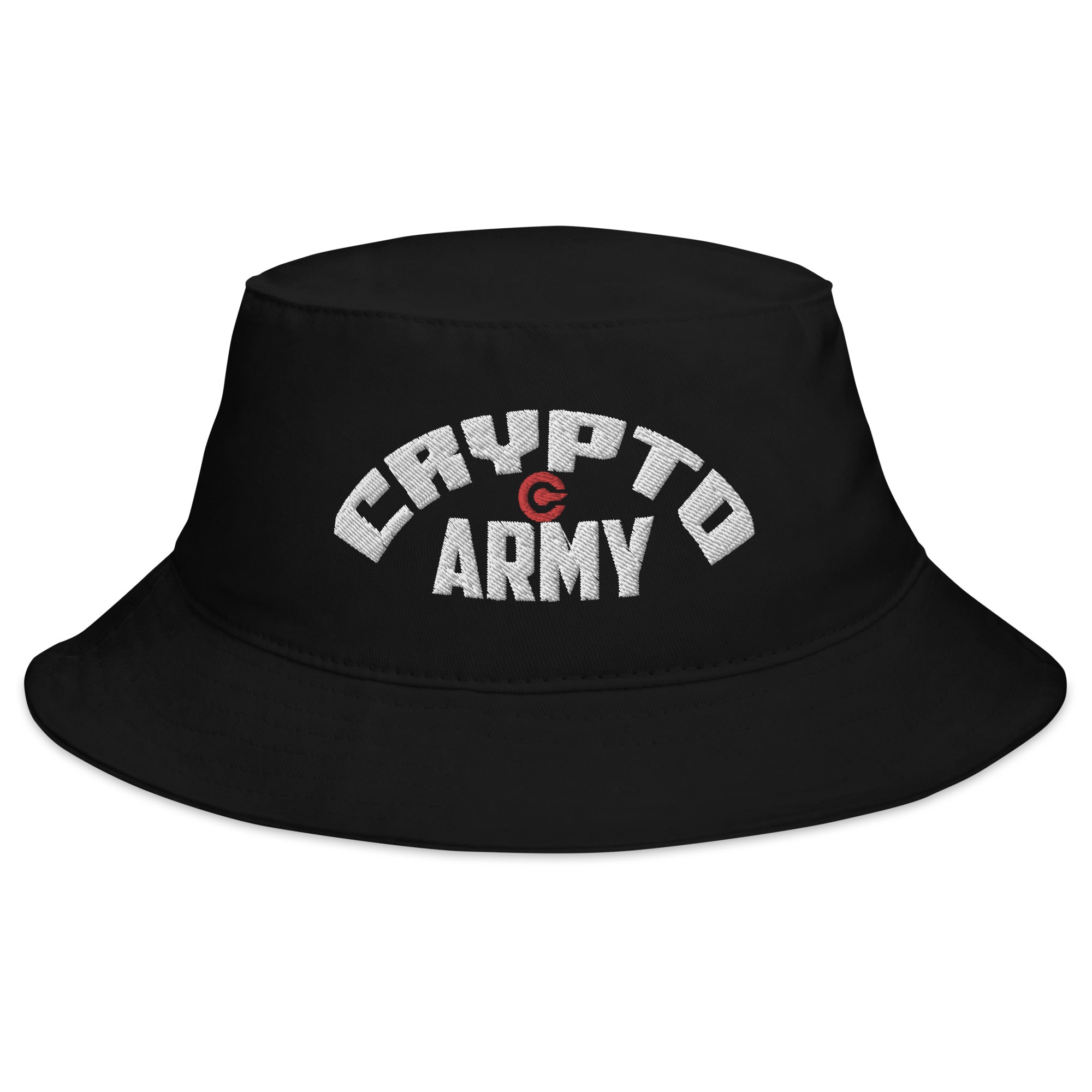 Crypto Army Curved Cryptocurrency Symbol Bucket Hat