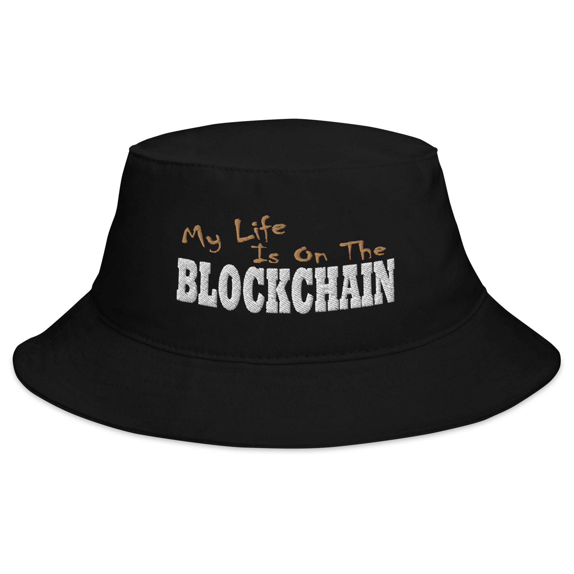 My Life is on the Blockchain Crypto Satire Bitcoin Ethereum Bucket Hat