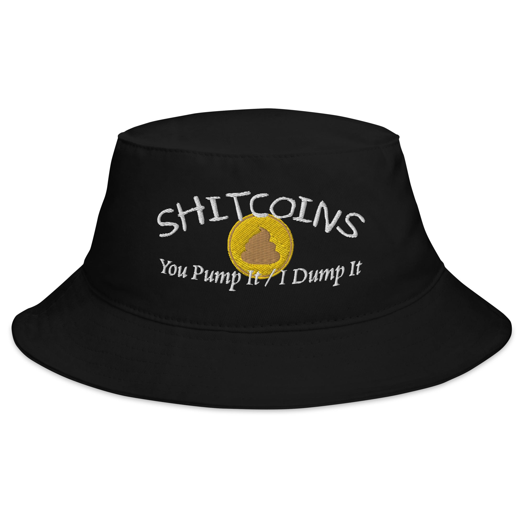 Shitcoins Pump and Dump Meme Coins Tokens Crypto Bucket Hat