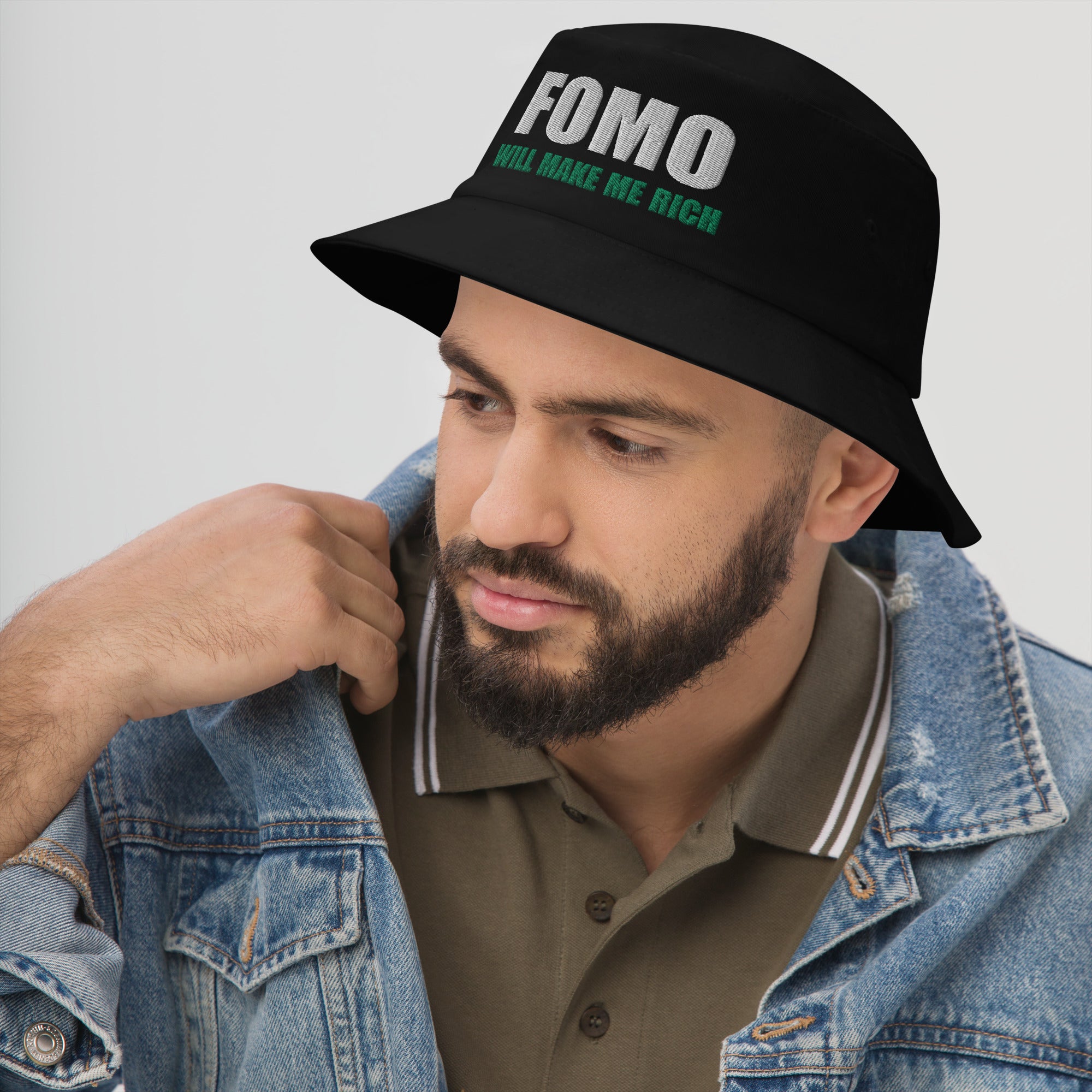 FOMO In Crypto Will Make Me Rich Bitcoin Bull Run Bucket Hat