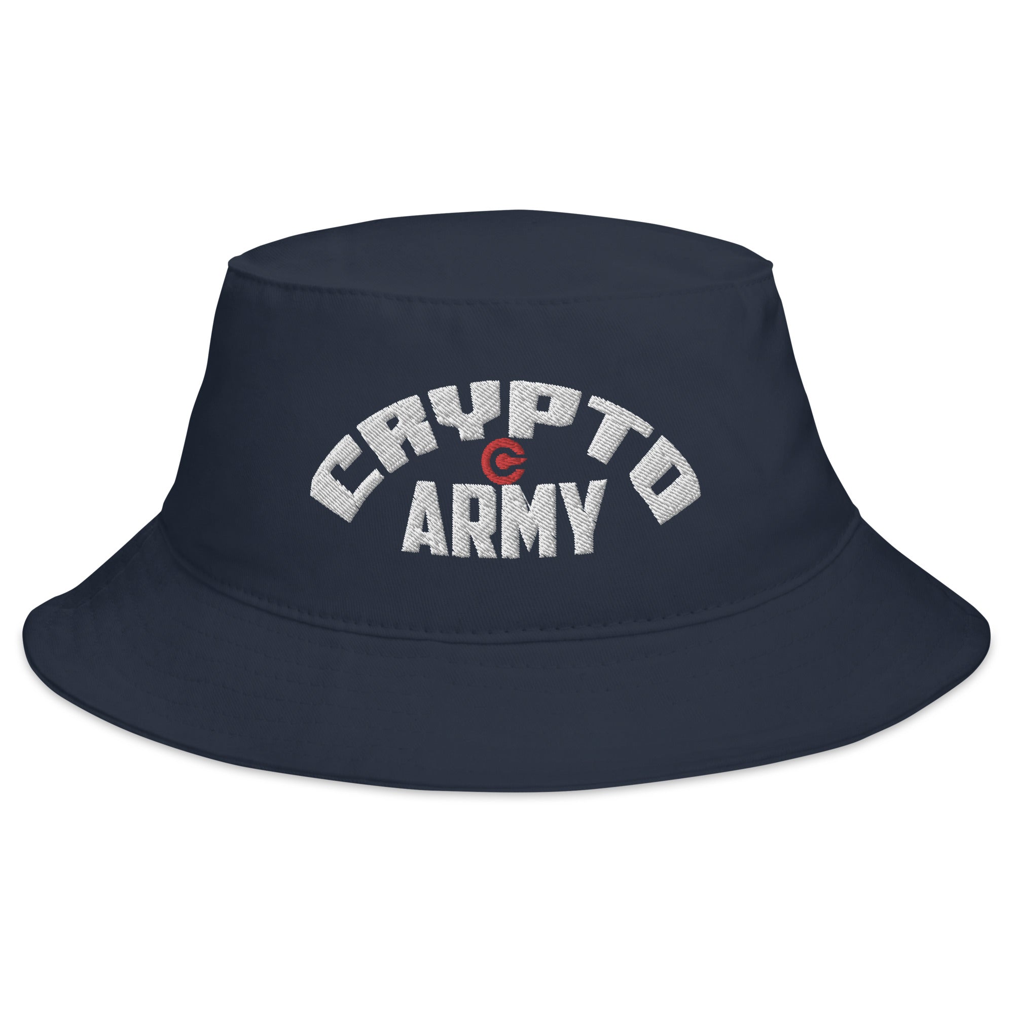 Crypto Army Curved Cryptocurrency Symbol Bucket Hat