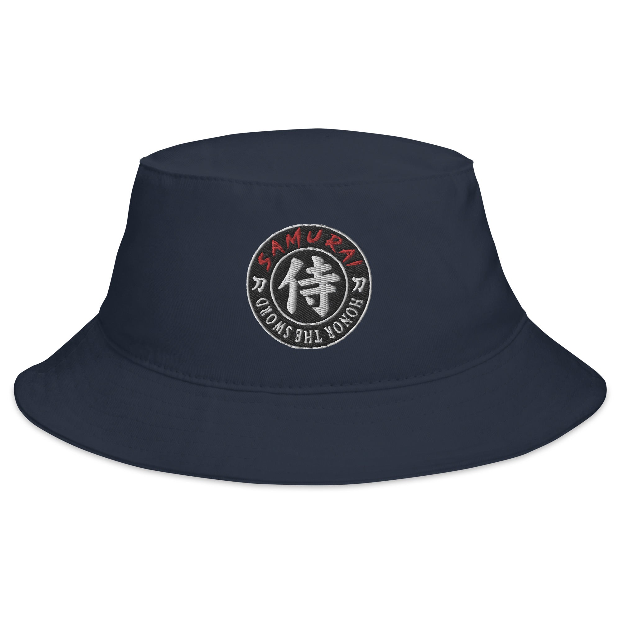 Samurai Honor the Sword Japanese Kanji Symbol Embroidered Bucket Hat