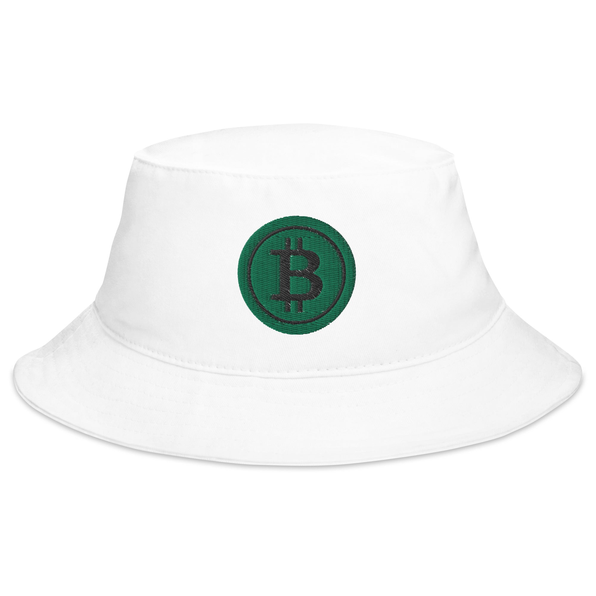 Green BTC Bitcoin Crypto Symbol Digital Asset Bucket Hat