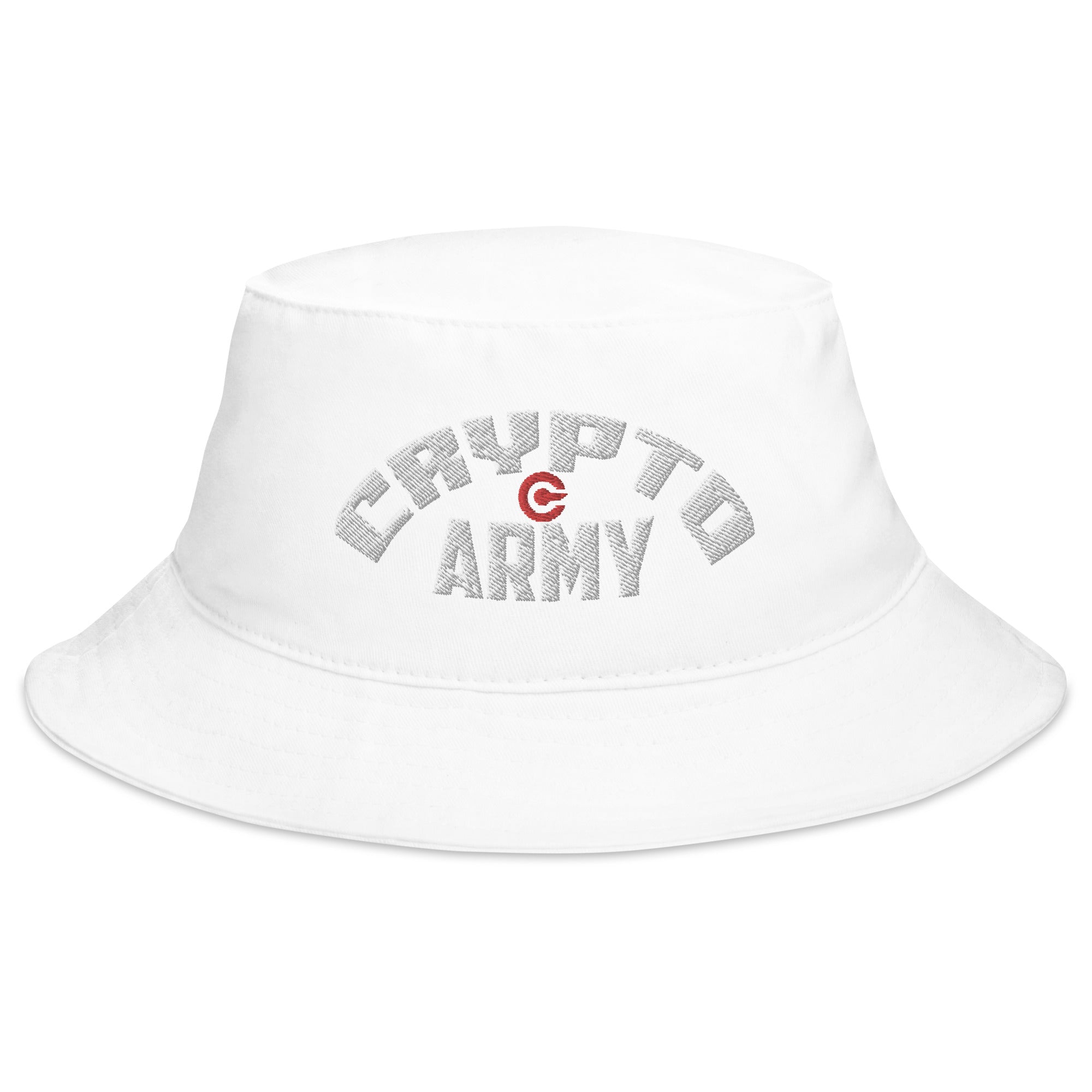 Crypto Army Curved Cryptocurrency Symbol Bucket Hat