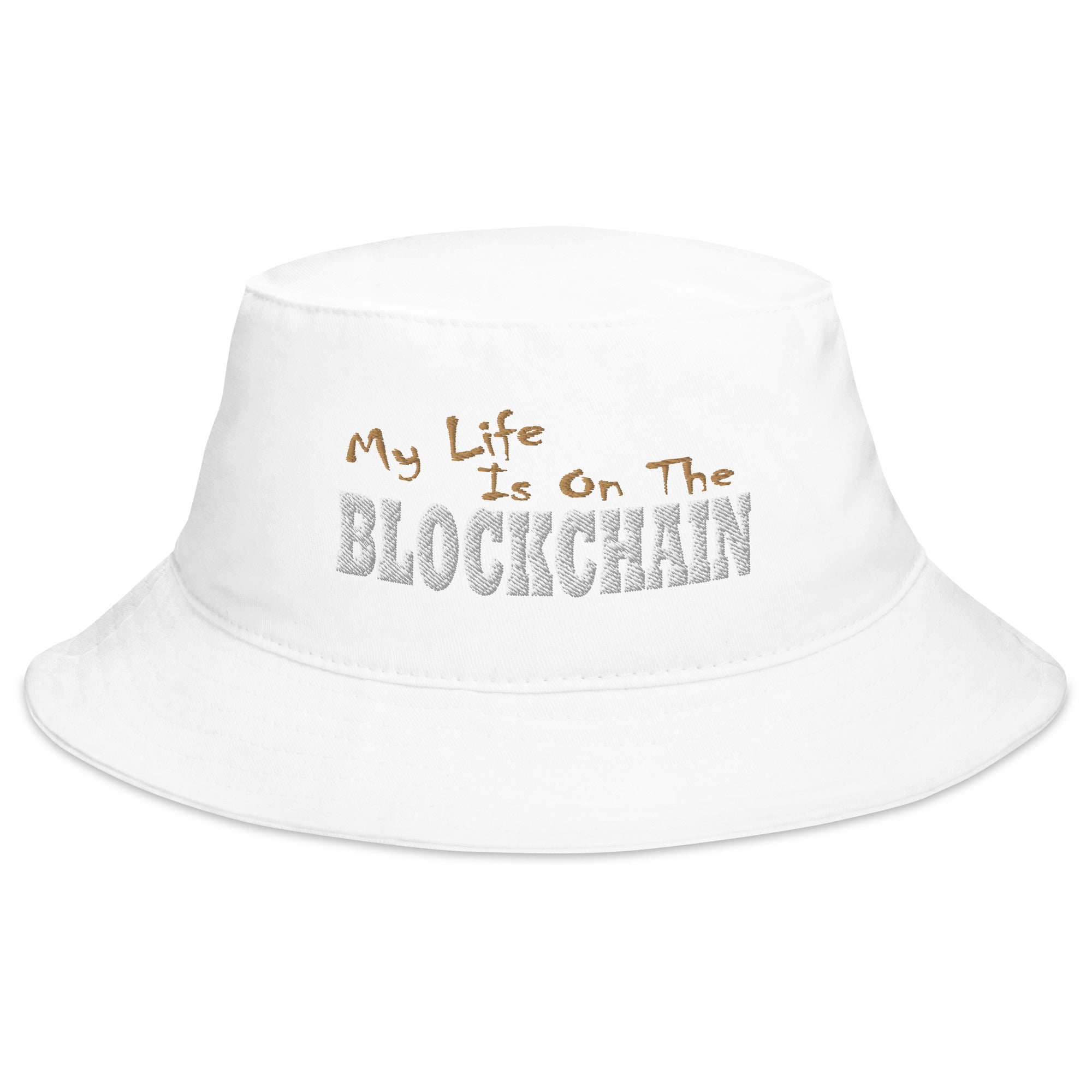 My Life is on the Blockchain Crypto Satire Bitcoin Ethereum Bucket Hat