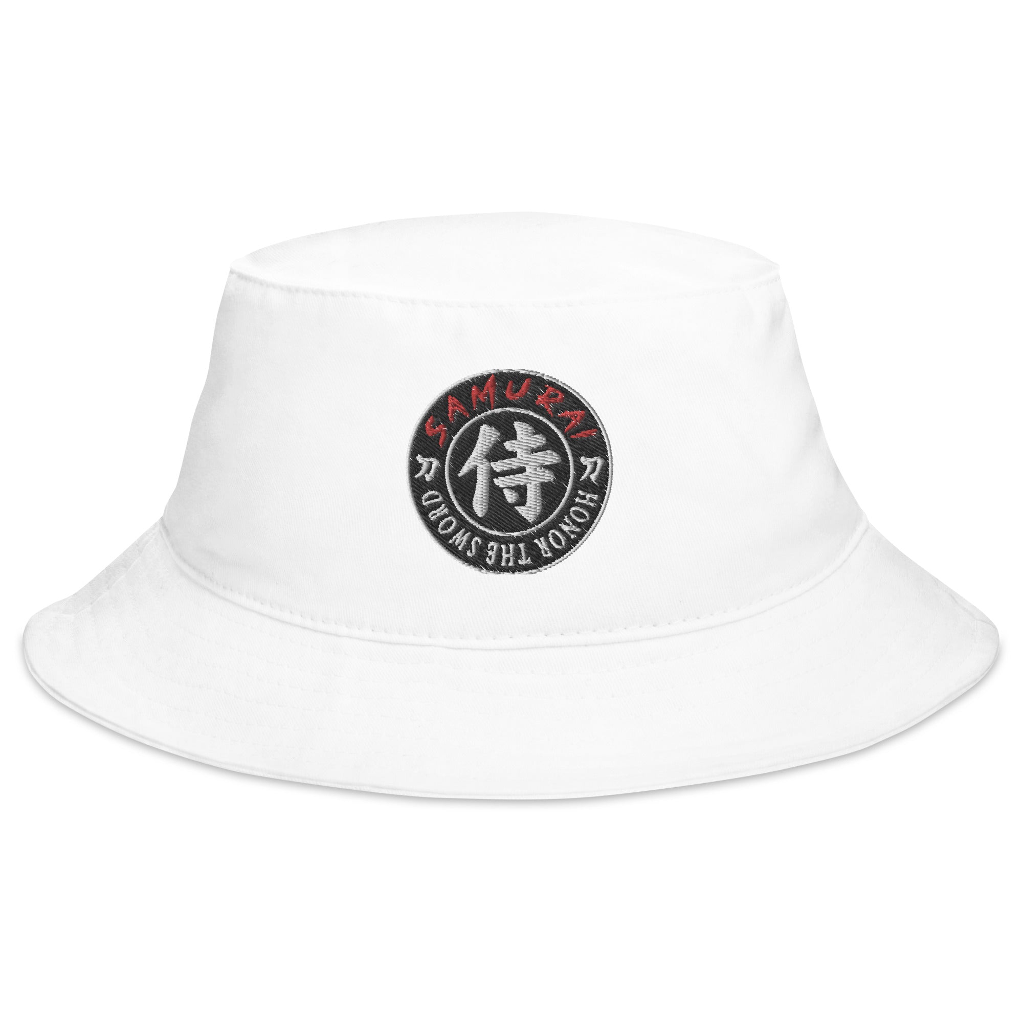 Samurai Honor the Sword Japanese Kanji Symbol Embroidered Bucket Hat