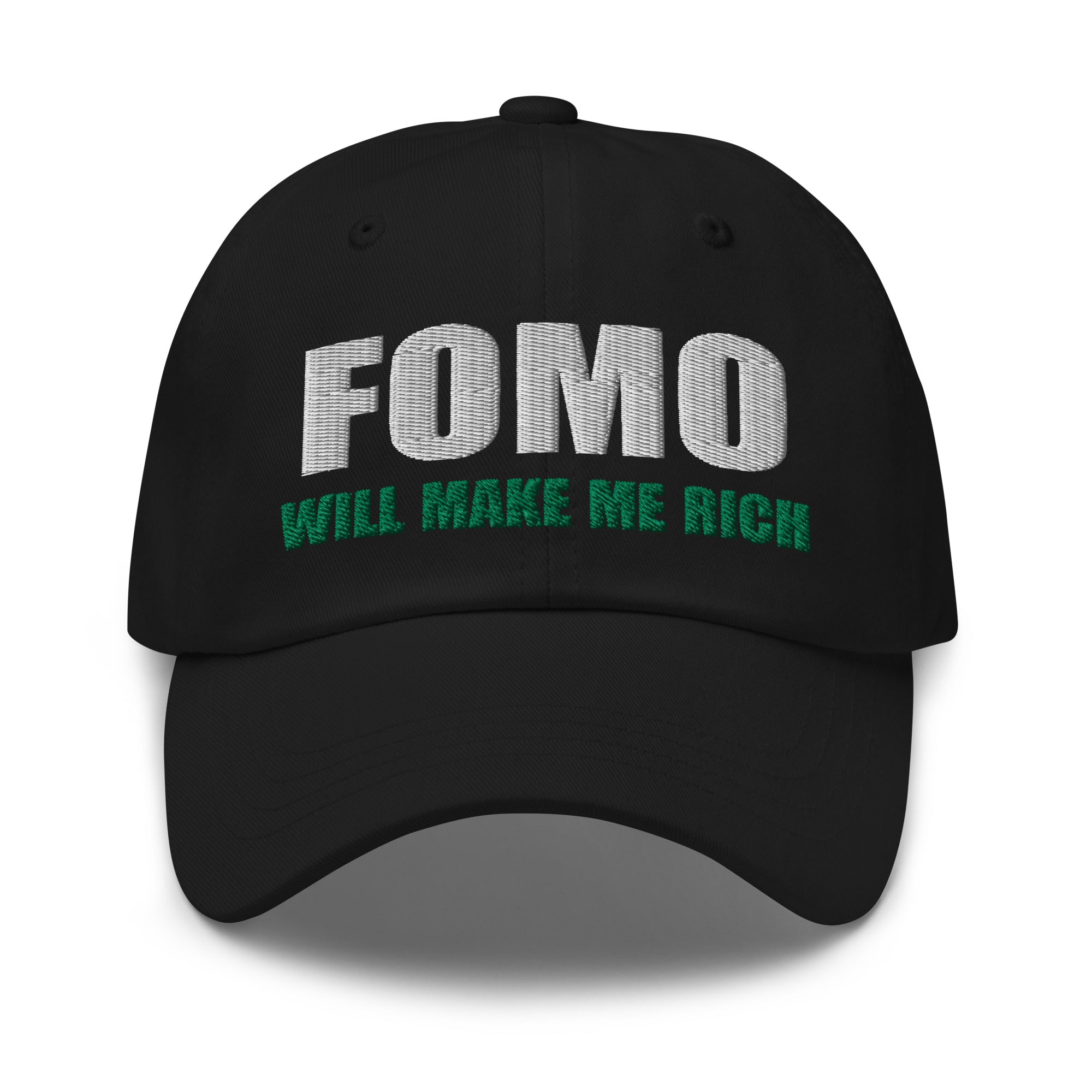 FOMO In Crypto Will Make Me Rich Bitcoin Bull Run Baseball Cap Dad hat