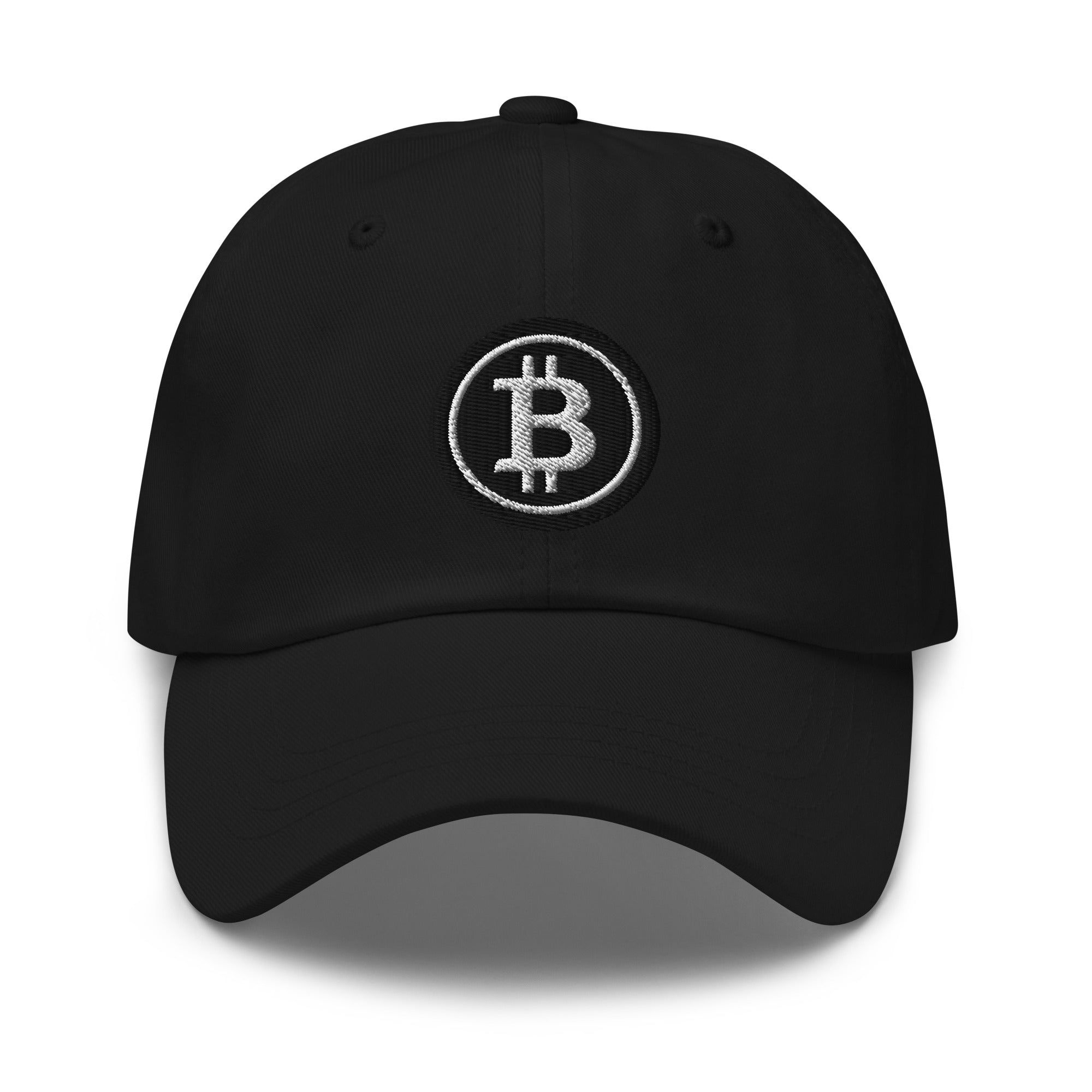 Black BTC Bitcoin Crypto Symbol Digital Asset Baseball Cap Dad hat