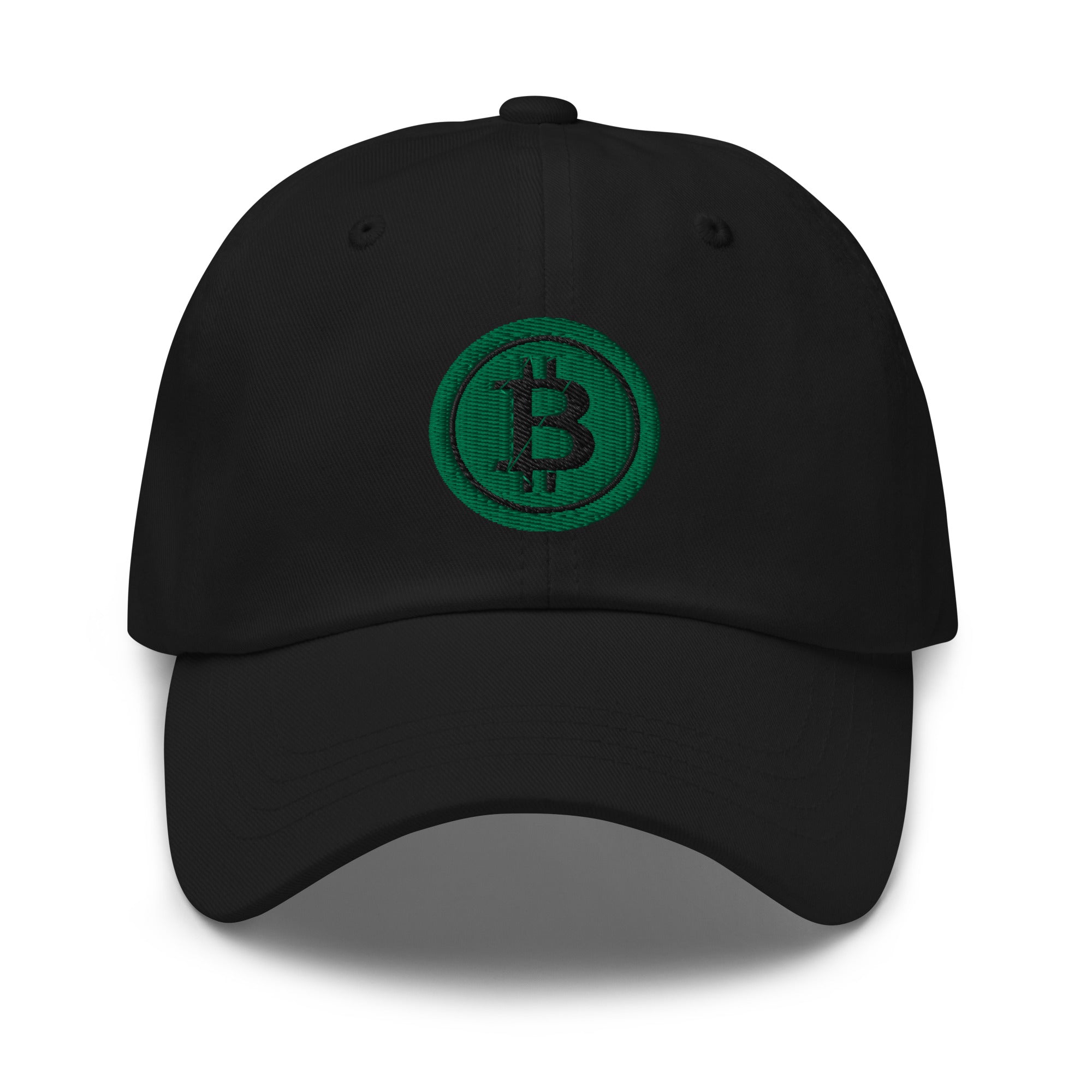 Green BTC Bitcoin Crypto Symbol Digital Asset Baseball Cap Dad hat