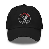 Samurai Honor the Sword Japanese Kanji Symbol embroidered dad hat, product image 1
