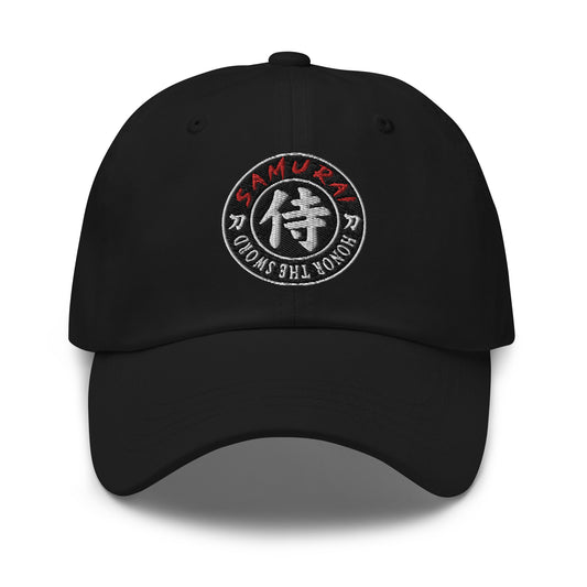 Samurai Honor the Sword Japanese Kanji Symbol embroidered dad hat, product image 1