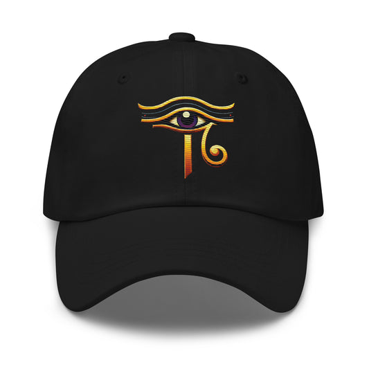 Sun God Eye of Ra Egyptian Occult embroidered dad hat, product image 1