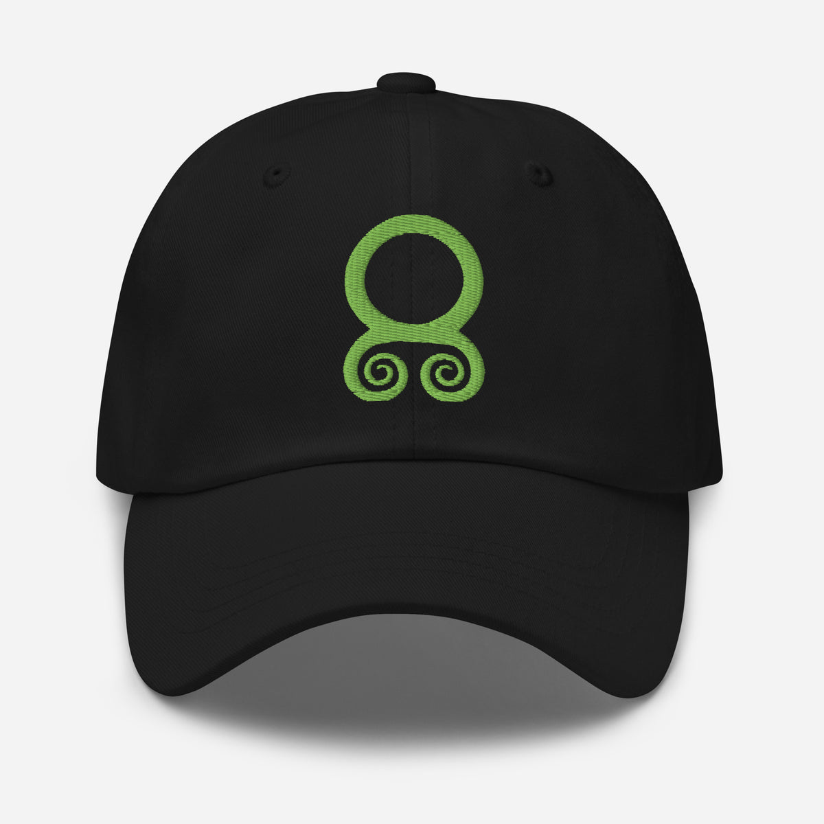 Green Viking Troll Cross Norse embroidered dad hat, product image 1