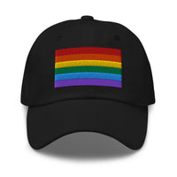 LGBTQ+ Rainbow Flag Gay Pride embroidered dad hat, product image 4