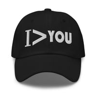 I Am Greater > Than You Sarcastic embroidered dad hat, product image 1