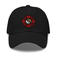 Yin Yang Chinese Wheel embroidered dad hat, product image 4