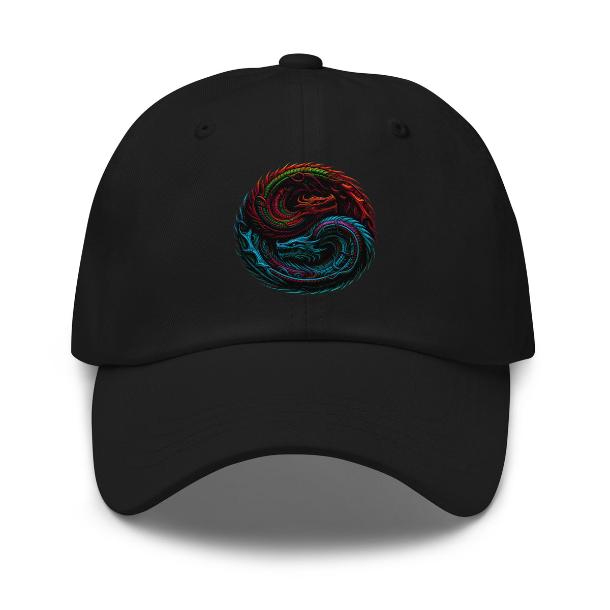 Yin Yang Dragon embroidered dad hat, product image 3