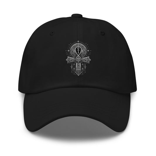 Occult Ankh Symbol embroidered dad hat, product image 1