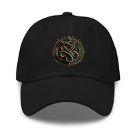 Ouroboros Snake embroidered dad hat, product image 1