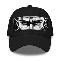 Anime Eyes Samurai Hat – Gothic Manga embroidered dad hat, product image 1