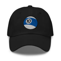 Ten – Ball Billiards embroidered dad hat, product image 1