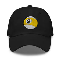 Nine – Ball Billiards embroidered dad hat, product image 1