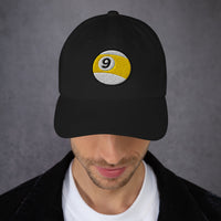 Nine – Ball Billiards embroidered dad hat, product image 3