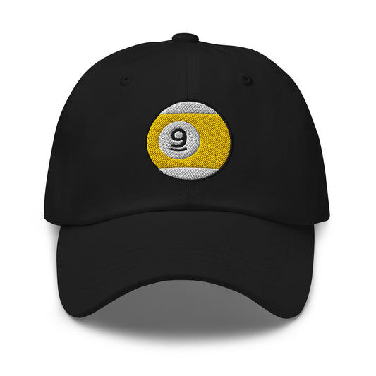 Nine – Ball Line Billiards embroidered dad hat, product image 1