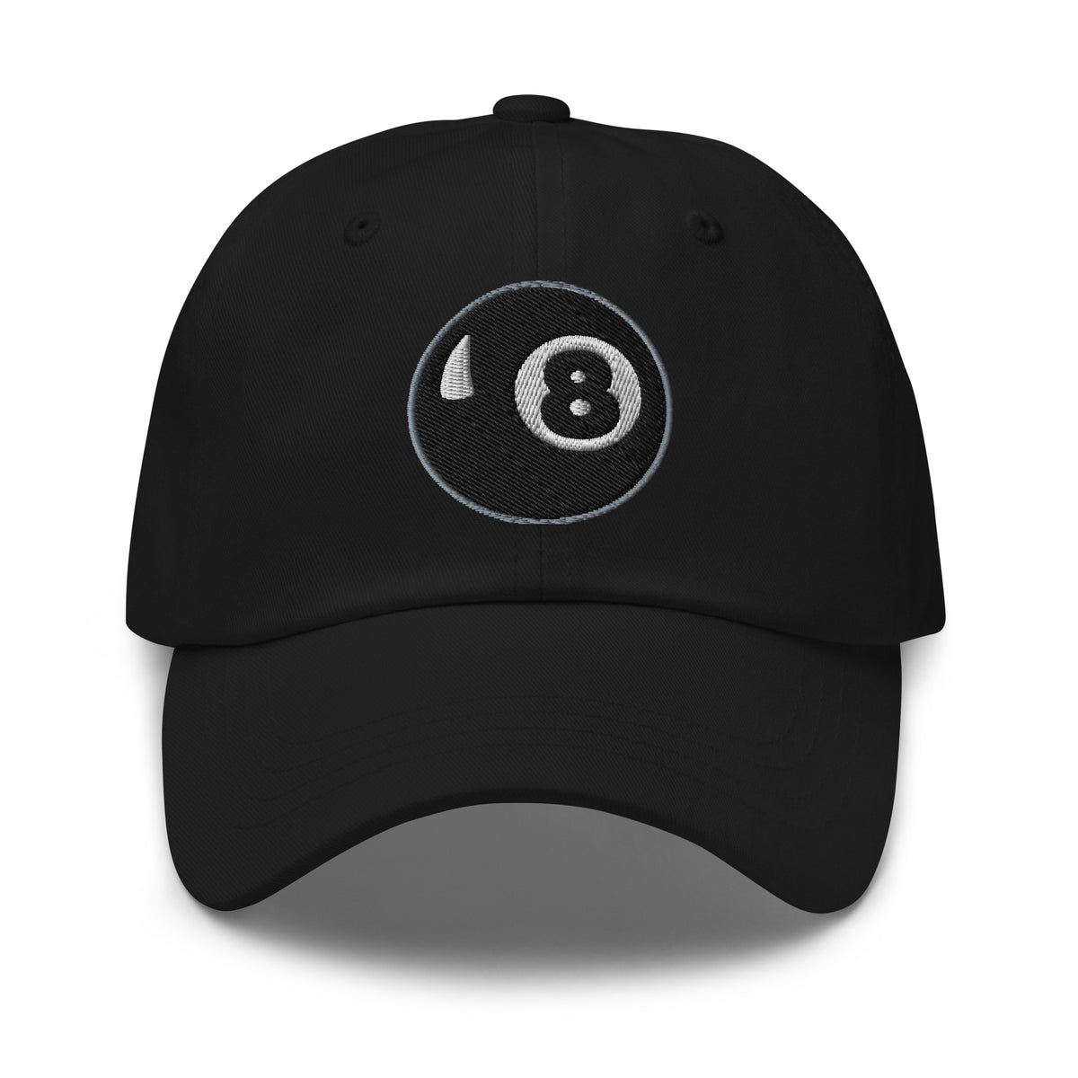 Black Ball Eight – Ball Billiards embroidered dad hat, product image 4