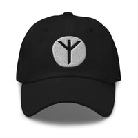 Algiz Rune Hat Viking Protection Symbol Norse Embroidered Dad Cap Gothic Renaissance Fair embroidered dad hat, product image 1