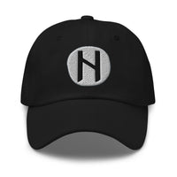 Hagalaz Rune Hat Viking Chaos Change Symbol Norse Embroidered Dad Cap Gothic Black Metal embroidered dad hat, product image 1