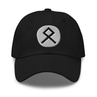 Othala Rune Hat Viking Heritage Symbol Norse Embroidered Dad Cap Gothic Black Metal embroidered dad hat, product image 1