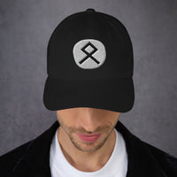 Othala Rune Hat Viking Heritage Symbol Norse Embroidered Dad Cap Gothic Black Metal embroidered dad hat, product image 3