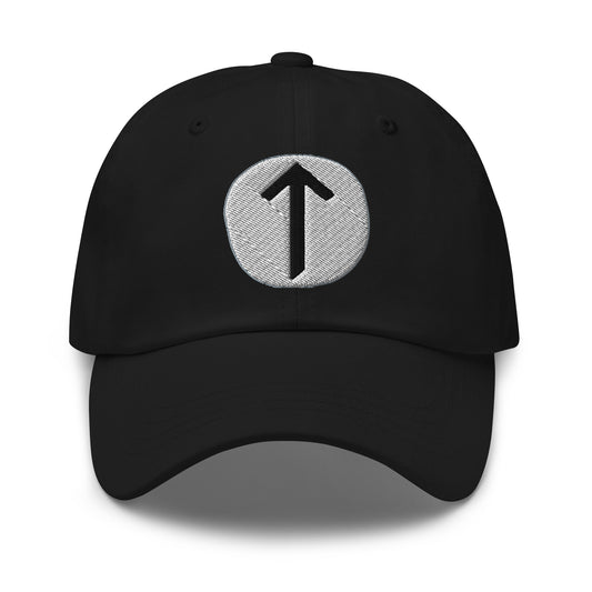 Tiwaz Rune Hat Viking Warrior Victory Symbol Norse Embroidered Dad Cap Gothic Black Metal Adjustable embroidered dad hat, product image 1