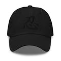 Endure Kanji Symbol Hat (忍) – Black on Black Tonal Embroidery Dad Cap, Minimal Anime Gift embroidered dad hat, product image 1