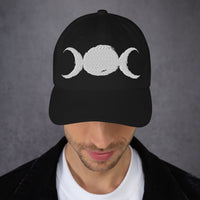 Triple Moon Goddess embroidered dad hat, product image 3