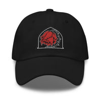 Dying Red Rose embroidered dad hat, product image 1