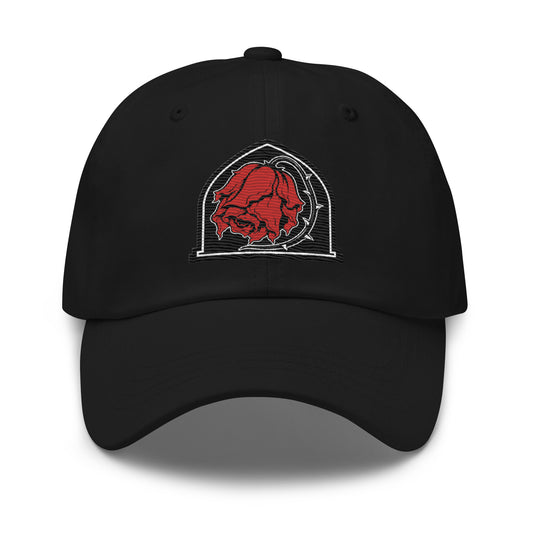 Dying Red Rose embroidered dad hat, product image 1