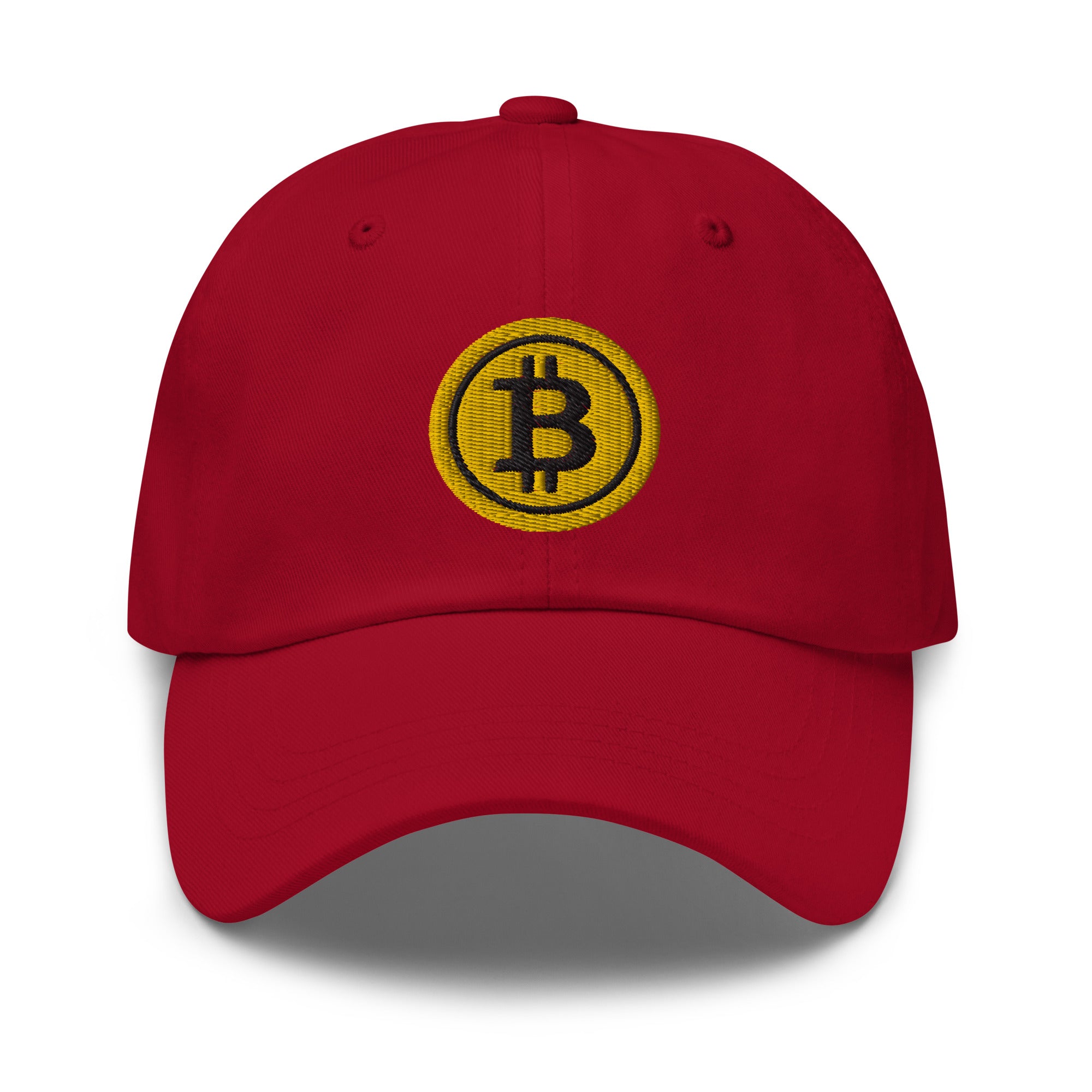 Yellow BTC Bitcoin Crypto Symbol Digital Asset Baseball Cap Dad hat