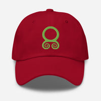 Green Viking Troll Cross Norse embroidered dad hat, product image 5