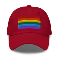 LGBTQ+ Rainbow Flag Gay Pride embroidered dad hat, product image 6