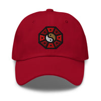 Yin Yang Chinese Wheel embroidered dad hat, product image 6