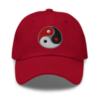 Triple Yin Yang Concept Chinese Symbol embroidered dad hat, product image 5