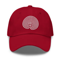 Ancient Labyrinth Maze Symbol embroidered dad hat, product image 5