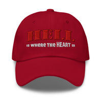 Hell Is Where The Heart Is Hat – Satanic Occult Embroidered Dad Cap, Gothic Alternative Unisex Baseball Hat for Dark Fashion Fans embroidered dad hat, product image 5