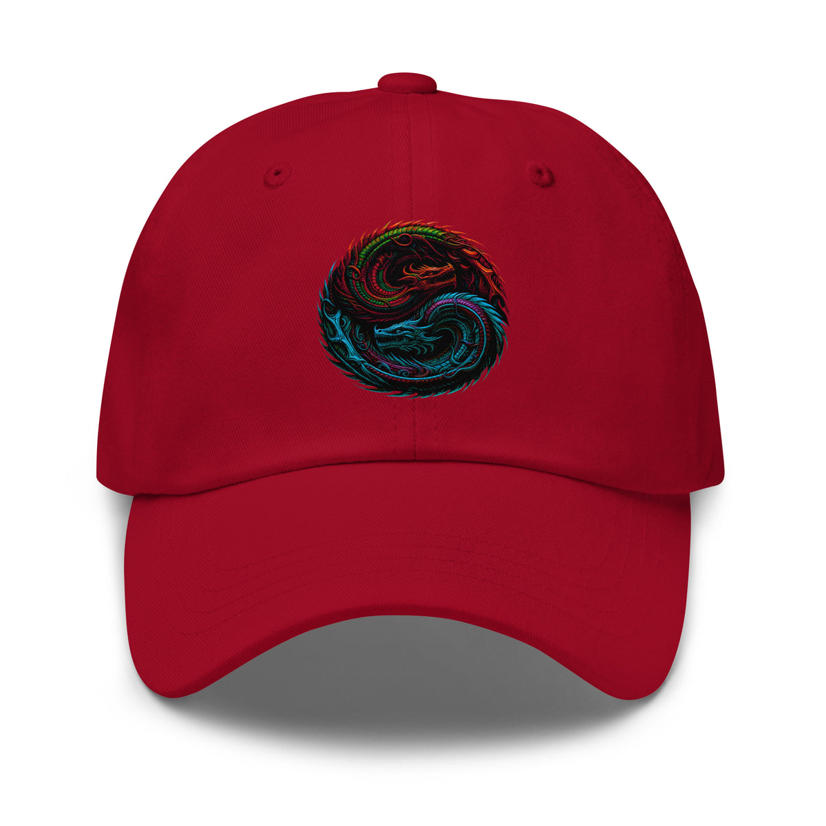 Yin Yang Dragon embroidered dad hat, product image 5