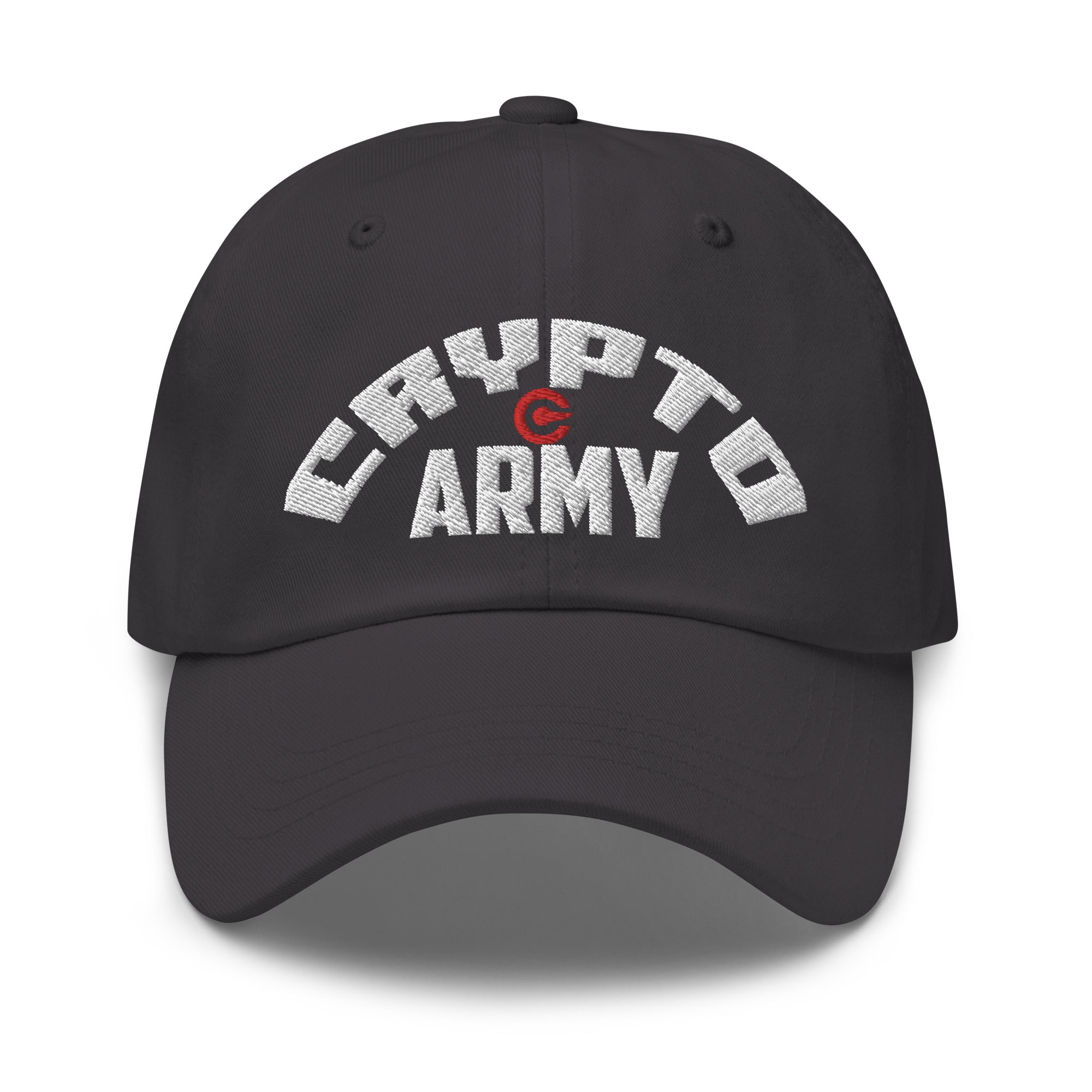 Crypto Army Curved Cryptocurrency Symbol Baseball Cap Dad hat