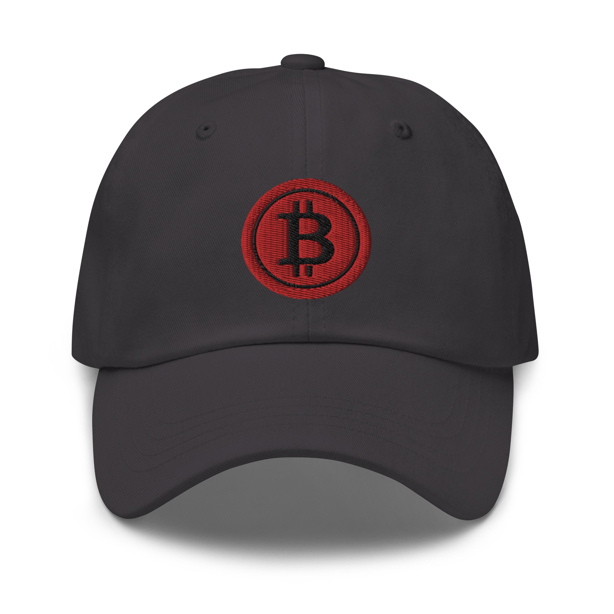 Red BTC Bitcoin Crypto Symbol Digital Asset Baseball Cap Dad hat