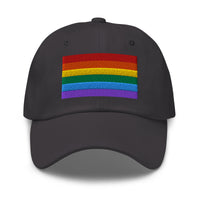 LGBTQ+ Rainbow Flag Gay Pride embroidered dad hat, product image 8