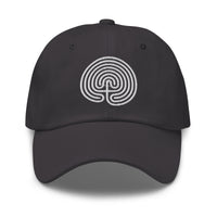 Ancient Labyrinth Maze Symbol embroidered dad hat, product image 7